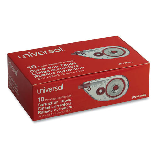 Universal® wholesale. UNIVERSAL® Side-application Correction Tape, Non-refillable, 1-5" X 393", 10-pack. HSD Wholesale: Janitorial Supplies, Breakroom Supplies, Office Supplies.