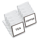 Universal® wholesale. UNIVERSAL® Mini Table-top Sign, 1 1-2" X 2", Clear. HSD Wholesale: Janitorial Supplies, Breakroom Supplies, Office Supplies.