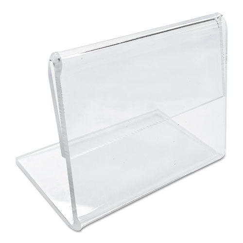 Universal® wholesale. UNIVERSAL® Mini Table-top Sign, 1 1-2" X 2", Clear. HSD Wholesale: Janitorial Supplies, Breakroom Supplies, Office Supplies.