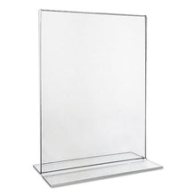 Load image into Gallery viewer, Universal® wholesale. UNIVERSAL Clear 2-sided T-style Freestanding Frame, 8 1-2 X 11, 2-pack. HSD Wholesale: Janitorial Supplies, Breakroom Supplies, Office Supplies.