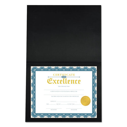 Universal® wholesale. UNIVERSAL Certificate-document Cover, 8 1-2 X 11 - 8 X 10 - A4, Black, 6-pk. HSD Wholesale: Janitorial Supplies, Breakroom Supplies, Office Supplies.