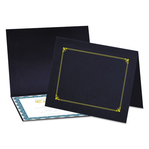Universal® wholesale. UNIVERSAL Certificate-document Cover, 8 1-2 X 11 - 8 X 10 - A4, Navy, 6-pack. HSD Wholesale: Janitorial Supplies, Breakroom Supplies, Office Supplies.