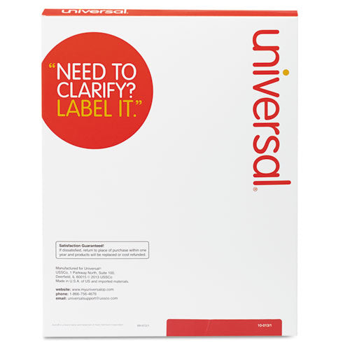 Universal® wholesale. UNIVERSAL® White Labels, Inkjet-laser Printers, 1.33 X 4, White, 14-sheet, 100 Sheets-box. HSD Wholesale: Janitorial Supplies, Breakroom Supplies, Office Supplies.