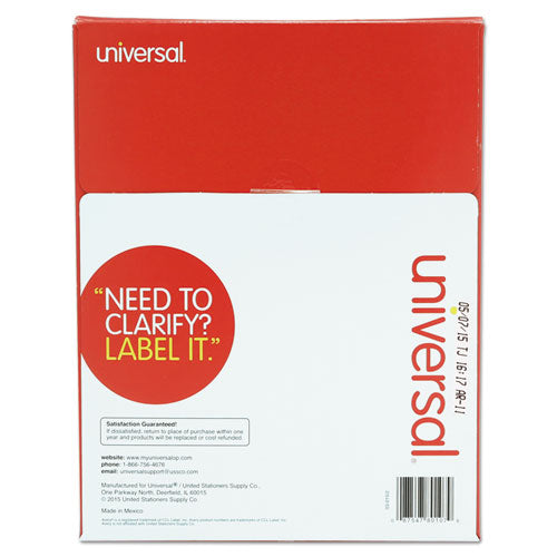 Universal® wholesale. White Labels, Inkjet-laser Printers, 3.33 X 4, White, 6-sheet, 100 Sheets-box. HSD Wholesale: Janitorial Supplies, Breakroom Supplies, Office Supplies.