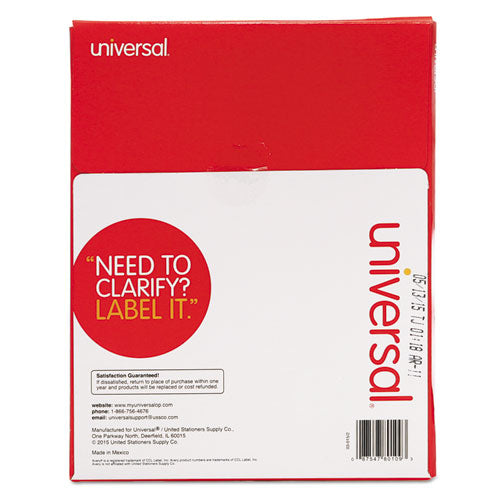 Universal® wholesale. White Labels, Inkjet-laser Printers, 8.5 X 11, White, 100-box. HSD Wholesale: Janitorial Supplies, Breakroom Supplies, Office Supplies.