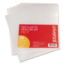 Universal® wholesale. UNIVERSAL® Project Folders, Letter Size, Clear, 25-pack. HSD Wholesale: Janitorial Supplies, Breakroom Supplies, Office Supplies.