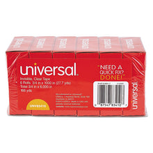 Load image into Gallery viewer, Universal® wholesale. UNIVERSAL® Invisible Tape, 1&quot; Core, 0.75&quot; X 83.33 Ft, Clear, 6-pack. HSD Wholesale: Janitorial Supplies, Breakroom Supplies, Office Supplies.