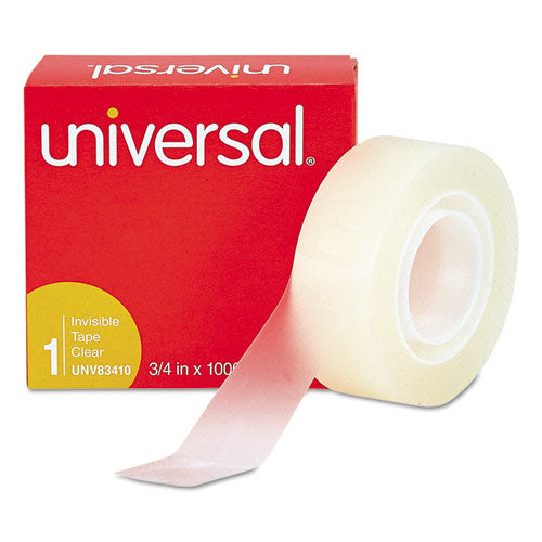 Universal® wholesale. UNIVERSAL® Invisible Tape, 1" Core, 0.75" X 83.33 Ft, Clear, 6-pack. HSD Wholesale: Janitorial Supplies, Breakroom Supplies, Office Supplies.