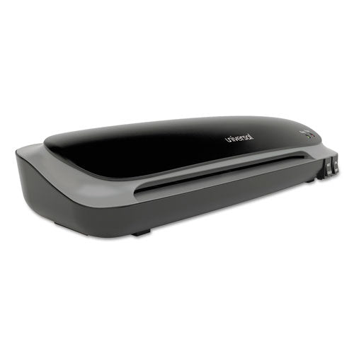 Universal® wholesale. UNIVERSAL® Deluxe Desktop Laminator, 2 Rollers, 9" Max Document Width, 5 Mil Max Document Thickness. HSD Wholesale: Janitorial Supplies, Breakroom Supplies, Office Supplies.