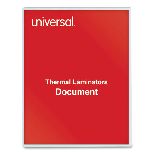 Universal® wholesale. UNIVERSAL® Laminating Pouches, 3 Mil, 9" X 11.5", Matte Clear, 25-pack. HSD Wholesale: Janitorial Supplies, Breakroom Supplies, Office Supplies.