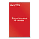 Universal® wholesale. UNIVERSAL® Laminating Pouches, 3 Mil, 9" X 14.5", Matte Clear, 25-pack. HSD Wholesale: Janitorial Supplies, Breakroom Supplies, Office Supplies.