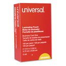 Universal® wholesale. UNIVERSAL® Laminating Pouches, 5 Mil, 3.75" X 2.25", Matte Clear, 100-box. HSD Wholesale: Janitorial Supplies, Breakroom Supplies, Office Supplies.