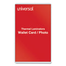 Universal® wholesale. UNIVERSAL® Laminating Pouches, 5 Mil, 2.13" X 3.38", Matte Clear, 25-pack. HSD Wholesale: Janitorial Supplies, Breakroom Supplies, Office Supplies.
