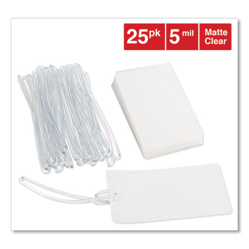 Universal® wholesale. UNIVERSAL® Laminating Pouches, 5 Mil, 2.5" X 4.25", Matte Clear, 25-pack. HSD Wholesale: Janitorial Supplies, Breakroom Supplies, Office Supplies.