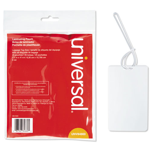 Universal® wholesale. UNIVERSAL® Laminating Pouches, 5 Mil, 2.5" X 4.25", Matte Clear, 25-pack. HSD Wholesale: Janitorial Supplies, Breakroom Supplies, Office Supplies.