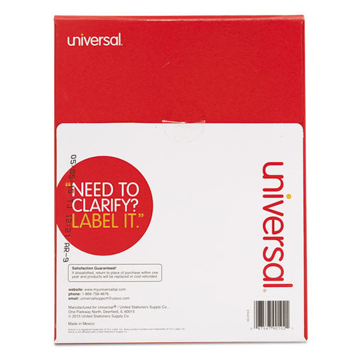Universal® wholesale. UNIVERSAL® Copier Mailing Labels, Copiers, 1 X 2.81, White, 33-sheet, 100 Sheets-box. HSD Wholesale: Janitorial Supplies, Breakroom Supplies, Office Supplies.