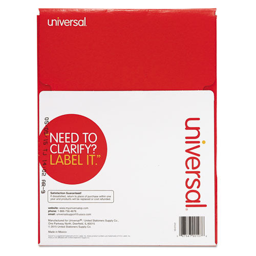 Universal® wholesale. UNIVERSAL® Copier Mailing Labels, Copiers, 2 X 4.25, White, 10-sheet, 100 Sheets-box. HSD Wholesale: Janitorial Supplies, Breakroom Supplies, Office Supplies.