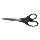 Universal® wholesale. UNIVERSAL® Stainless Steel Office Scissors, Pointed Tip, 7" Long, 3" Cut Length, Black Straight Handle. HSD Wholesale: Janitorial Supplies, Breakroom Supplies, Office Supplies.