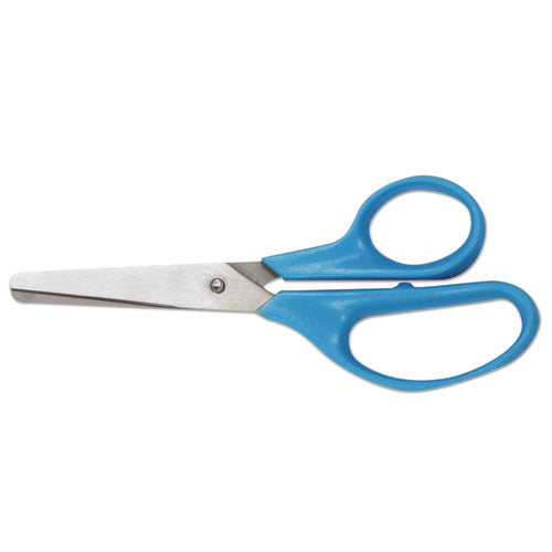 Universal® wholesale. UNIVERSAL® Kids' Scissors, Rounded Tip, 5" Long, 1.75" Cut Length, Assorted Straight Handles, 2-pack. HSD Wholesale: Janitorial Supplies, Breakroom Supplies, Office Supplies.