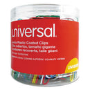 Universal® wholesale. UNIVERSAL® Plastic-coated Paper Clips, Jumbo, Assorted Colors, 250-pack. HSD Wholesale: Janitorial Supplies, Breakroom Supplies, Office Supplies.