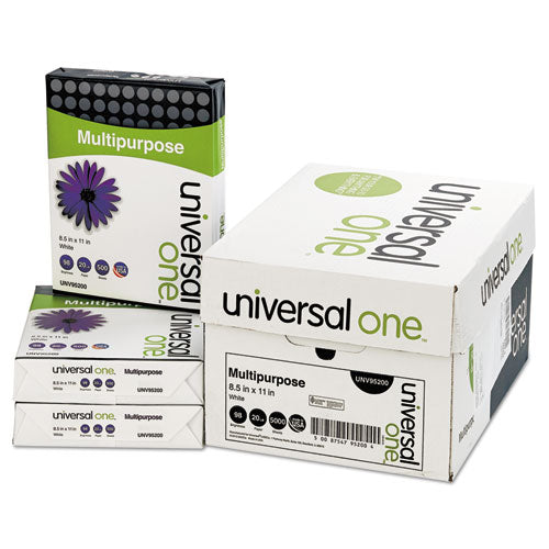 Universal® wholesale. UNIVERSAL Deluxe Multipurpose Paper, 98 Bright, 20 Lb, 8.5 X 11, Bright White, 500 Sheets-ream, 10 Reams-carton. HSD Wholesale: Janitorial Supplies, Breakroom Supplies, Office Supplies.