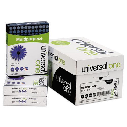 Universal® wholesale. UNIVERSAL Deluxe Multipurpose Paper, 98 Bright, 20 Lb, 8.5 X 11, Bright White, 500 Sheets-ream, 10 Reams-carton. HSD Wholesale: Janitorial Supplies, Breakroom Supplies, Office Supplies.