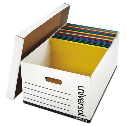 Universal® wholesale. UNIVERSAL® Medium-duty Easy Assembly Storage Box, Legal Files, White, 12-carton. HSD Wholesale: Janitorial Supplies, Breakroom Supplies, Office Supplies.