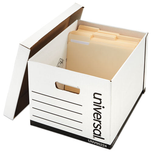 Universal® wholesale. UNIVERSAL® Heavy-duty Fast Assembly Lift-off Lid Storage Box, Letter-legal Files, White, 12-carton. HSD Wholesale: Janitorial Supplies, Breakroom Supplies, Office Supplies.