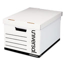 Universal® wholesale. UNIVERSAL® Heavy-duty Fast Assembly Lift-off Lid Storage Box, Letter-legal Files, White, 12-carton. HSD Wholesale: Janitorial Supplies, Breakroom Supplies, Office Supplies.