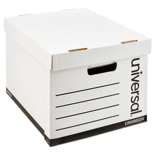 Universal® wholesale. UNIVERSAL® Heavy-duty Fast Assembly Lift-off Lid Storage Box, Letter-legal Files, White, 12-carton. HSD Wholesale: Janitorial Supplies, Breakroom Supplies, Office Supplies.