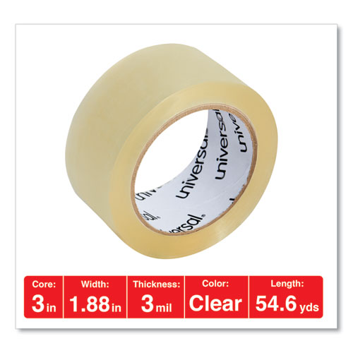 Universal® wholesale. UNIVERSAL® Heavy-duty Box Sealing Tape, 3" Core, 1.88" X 54.6 Yds, Clear, 36-box. HSD Wholesale: Janitorial Supplies, Breakroom Supplies, Office Supplies.
