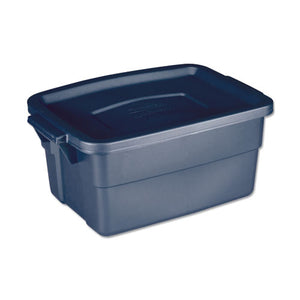 Rubbermaid® wholesale. Rubbermaid® Roughneck Storage Box, 3 Gal, 10.63" X 15.69" X 7", Dark Indigo Metallic. HSD Wholesale: Janitorial Supplies, Breakroom Supplies, Office Supplies.