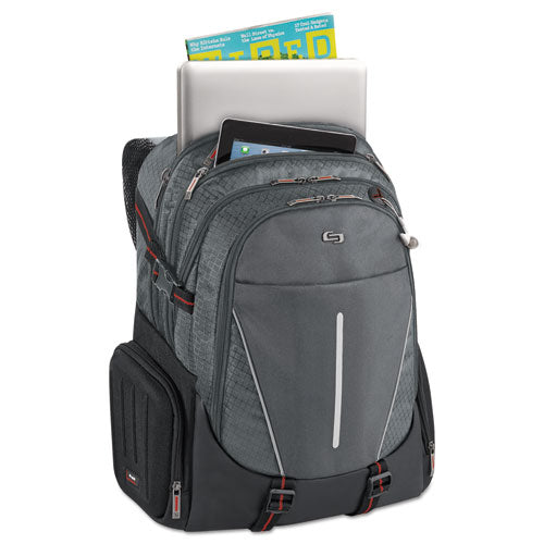 Solo wholesale. Active Laptop Backpack, 17.3", 12 1-2 X 6 1-2 X 19, Black. HSD Wholesale: Janitorial Supplies, Breakroom Supplies, Office Supplies.