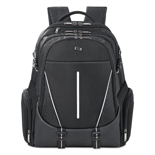 Solo wholesale. Active Laptop Backpack, 17.3", 12 1-2 X 6 1-2 X 19, Black. HSD Wholesale: Janitorial Supplies, Breakroom Supplies, Office Supplies.