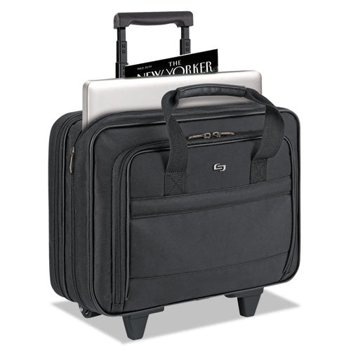 Solo wholesale. Classic Rolling Case, 15.6", 15 47-50" X 5 9-10" X 12", Black. HSD Wholesale: Janitorial Supplies, Breakroom Supplies, Office Supplies.