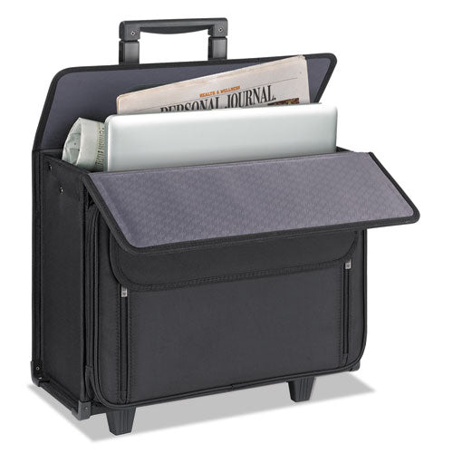 Solo wholesale. Classic Rolling Catalog Case, 17.3", 18" X 7" X 14", Black. HSD Wholesale: Janitorial Supplies, Breakroom Supplies, Office Supplies.