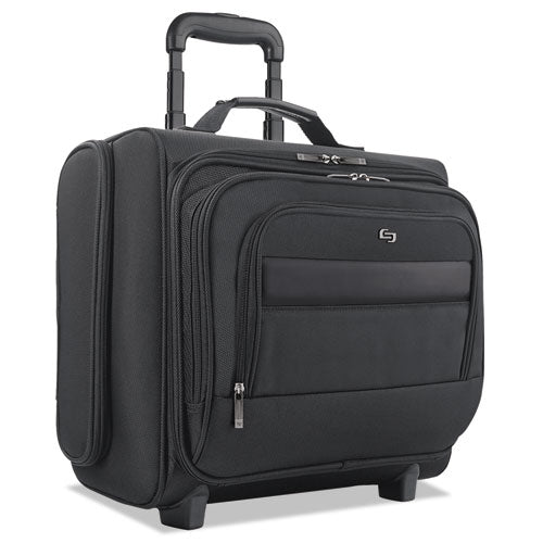 Solo wholesale. Classic Rolling Overnighter Case, 15.6", 16 7-50" X 6 69-100" X 13 39-50", Black. HSD Wholesale: Janitorial Supplies, Breakroom Supplies, Office Supplies.