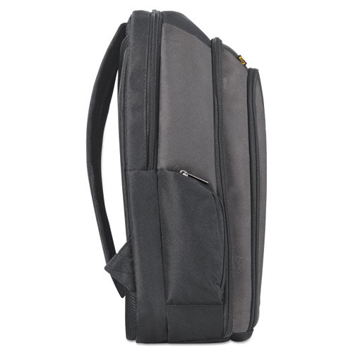 Solo wholesale. Pro Checkfast Backpack, 16", 13 3-4" X 6 1-2" X 17 3-4", Black. HSD Wholesale: Janitorial Supplies, Breakroom Supplies, Office Supplies.