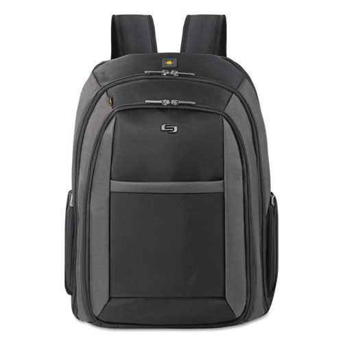 Solo wholesale. Pro Checkfast Backpack, 16", 13 3-4" X 6 1-2" X 17 3-4", Black. HSD Wholesale: Janitorial Supplies, Breakroom Supplies, Office Supplies.