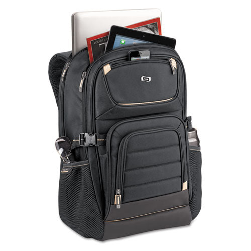 Solo wholesale. Pro Backpack, 17.3", 12 1-4" X 6 3-4" X 17 1-2", Black. HSD Wholesale: Janitorial Supplies, Breakroom Supplies, Office Supplies.