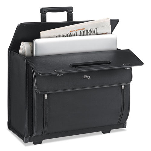 Solo wholesale. Classic Rolling Catalog Case, 16", 18" X 8" X 14", Black. HSD Wholesale: Janitorial Supplies, Breakroom Supplies, Office Supplies.