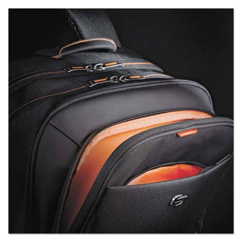 Solo wholesale. Urban Backpack, 17.3", 12 1-2" X 8 1-2" X 18 1-2", Black. HSD Wholesale: Janitorial Supplies, Breakroom Supplies, Office Supplies.