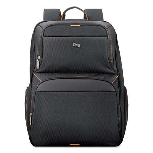 Solo wholesale. Urban Backpack, 17.3", 12 1-2" X 8 1-2" X 18 1-2", Black. HSD Wholesale: Janitorial Supplies, Breakroom Supplies, Office Supplies.
