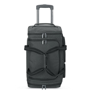 Solo wholesale. Leroy Rolling Duffel, Polyester, 12 X 10 1-2 X 10 1-2, Gray. HSD Wholesale: Janitorial Supplies, Breakroom Supplies, Office Supplies.