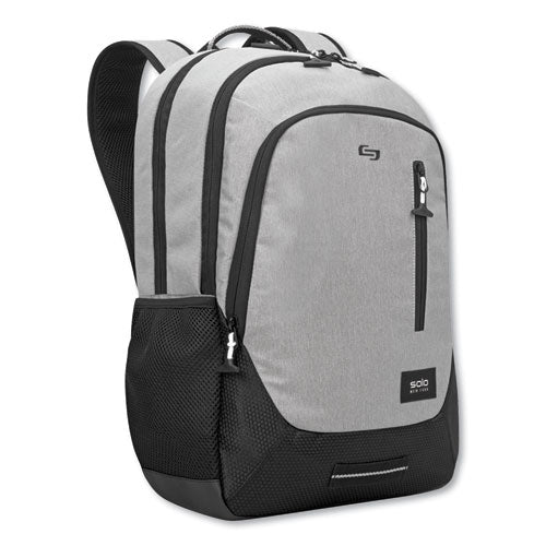 Solo wholesale. Region Backpack, For 15.6" Laptops, 13 X 5 X 19, Light Gray. HSD Wholesale: Janitorial Supplies, Breakroom Supplies, Office Supplies.