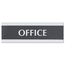 Headline® Sign wholesale. Century Series Office Sign, Office, 9 X 3, Black-silver. HSD Wholesale: Janitorial Supplies, Breakroom Supplies, Office Supplies.