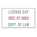 Trodat® wholesale. Self-inking Do It Yourself Message Dater, 3-4 X 1 7-8, Blue-red. HSD Wholesale: Janitorial Supplies, Breakroom Supplies, Office Supplies.