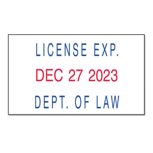 Trodat® wholesale. Self-inking Do It Yourself Message Dater, 3-4 X 1 7-8, Blue-red. HSD Wholesale: Janitorial Supplies, Breakroom Supplies, Office Supplies.