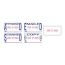Trodat® wholesale. Economy 5-in-1 Date Stamp, Self-inking, 1 X 1 5-8, Blue-red. HSD Wholesale: Janitorial Supplies, Breakroom Supplies, Office Supplies.