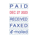 Trodat® wholesale. Trodat Econ Micro 5-in-1 Message Stamp, Dater, Self-inking, 1 X 0.75, Blue-red. HSD Wholesale: Janitorial Supplies, Breakroom Supplies, Office Supplies.